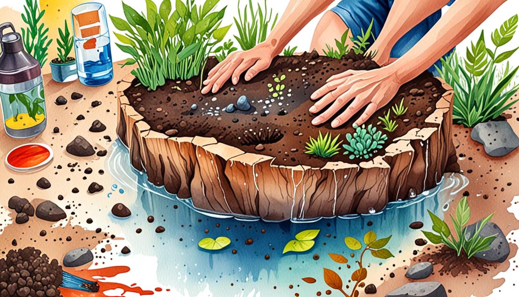 Using Natural Materials for Soil Water Retention: Ideas for Beginners